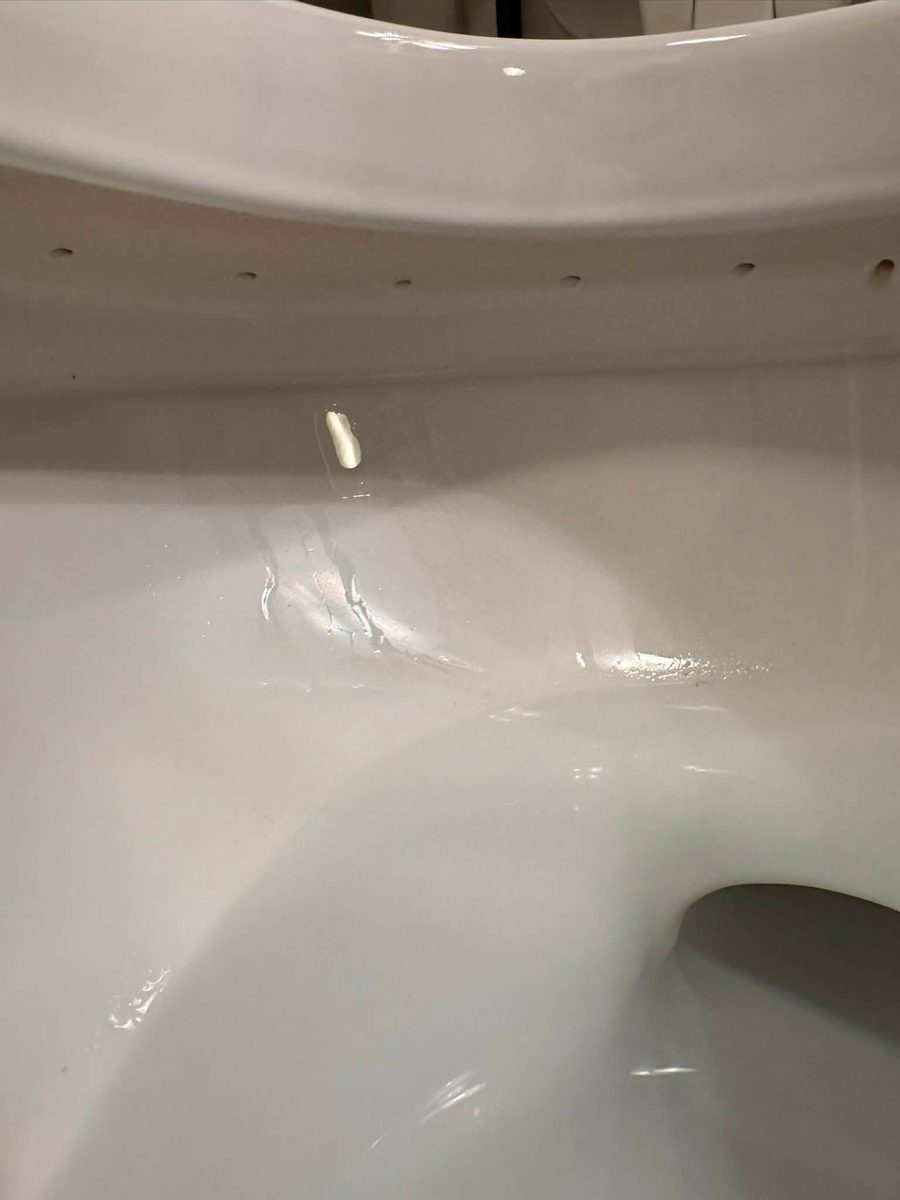Toilet bowl after Tidy Sparkles cleaning